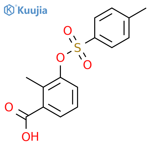 2-Methyl-3-[(4-methylbenzenesulfonyl)oxy]benzoic acid structure