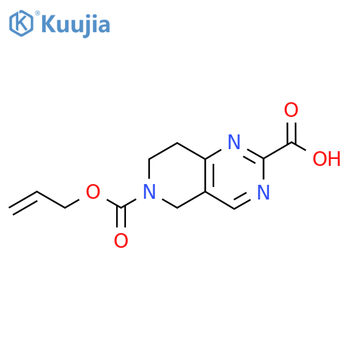 6-[(prop-2-en-1-yloxy)carbonyl]-5H,6H,7H,8H-pyrido[4,3-d]pyrimidine-2-carboxylic acid structure