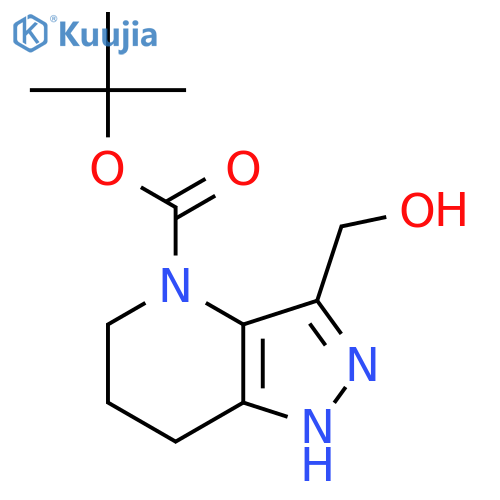 tert-butyl 3-(hydroxymethyl)-1H,4H,5H,6H,7H-pyrazolo[4,3-b]pyridine-4-carboxylate structure