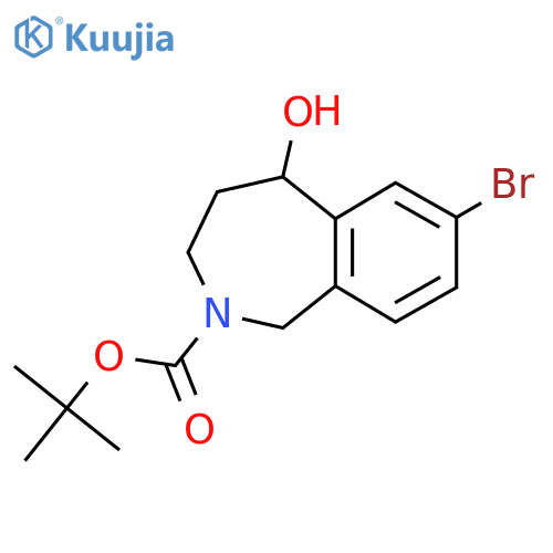 tert-butyl 7-bromo-5-hydroxy-2,3,4,5-tetrahydro-1H-2-benzazepine-2-carboxylate structure