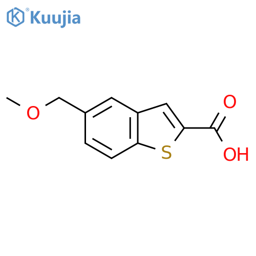 5-(Methoxymethyl)-1-benzothiophene-2-carboxylic acid structure