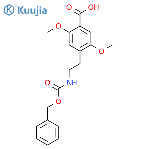 4-(2-{[(Benzyloxy)carbonyl]amino}ethyl)-2,5-dimethoxybenzoic acid structure