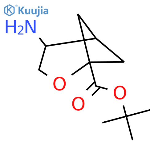 Tert-butyl 4-amino-2-oxabicyclo[3.1.1]heptane-1-carboxylate structure