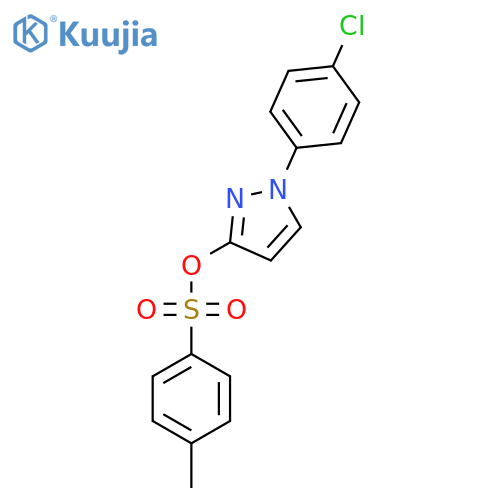 1-(4-chlorophenyl)-1H-pyrazol-3-yl 4-methylbenzene-1-sulfonate structure