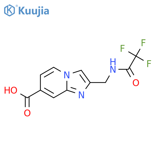 2-[(2,2,2-Trifluoroacetamido)methyl]imidazo[1,2-a]pyridine-7-carboxylic acid structure