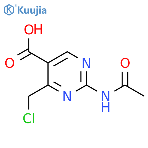 4-(Chloromethyl)-2-acetamidopyrimidine-5-carboxylic acid structure