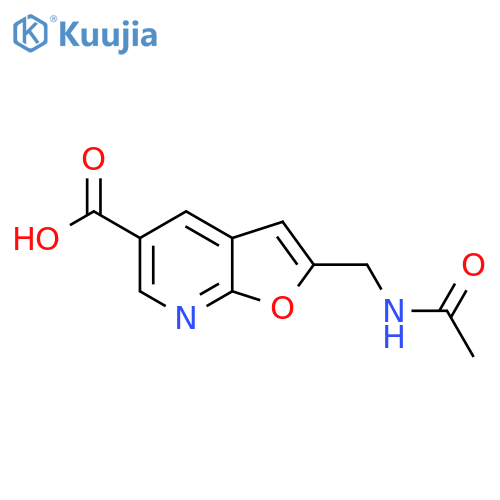 2-(Acetamidomethyl)furo[2,3-b]pyridine-5-carboxylic acid structure