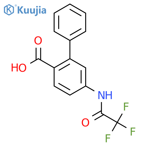 5-(2,2,2-Trifluoroacetamido)-[1,1'-biphenyl]-2-carboxylic acid structure
