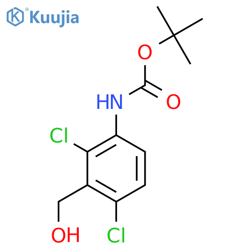 tert-butyl N-2,4-dichloro-3-(hydroxymethyl)phenylcarbamate structure
