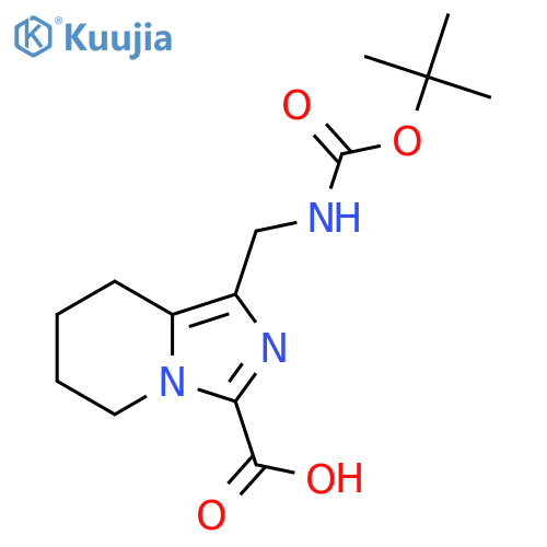 1-({[(tert-butoxy)carbonyl]amino}methyl)-5H,6H,7H,8H-imidazo[1,5-a]pyridine-3-carboxylic acid structure