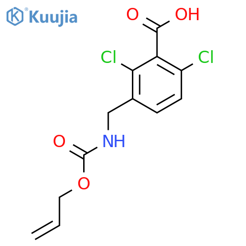 2,6-Dichloro-3-({[(prop-2-en-1-yloxy)carbonyl]amino}methyl)benzoic acid structure