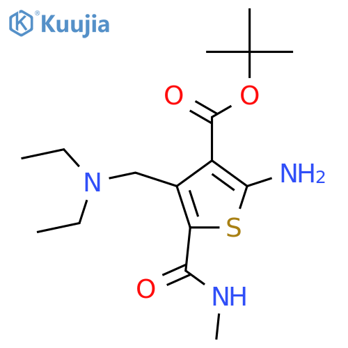 tert-butyl 2-amino-4-(diethylamino)methyl-5-(methylcarbamoyl)thiophene-3-carboxylate structure