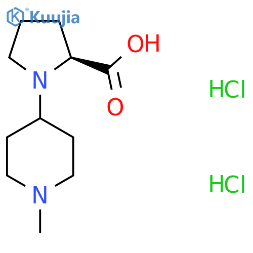 (2S)-1-(1-methylpiperidin-4-yl)pyrrolidine-2-carboxylic acid dihydrochloride structure