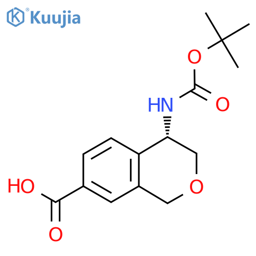 (4S)-4-{[(tert-butoxy)carbonyl]amino}-3,4-dihydro-1H-2-benzopyran-7-carboxylic acid structure