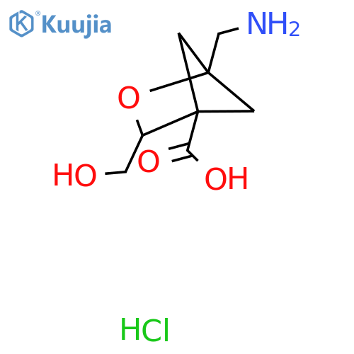 1-(Aminomethyl)-3-(hydroxymethyl)-2-oxabicyclo[2.1.1]hexane-4-carboxylic acid hydrochloride structure