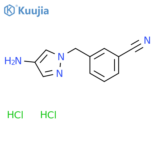 3-[(4-amino-1H-pyrazol-1-yl)methyl]benzonitrile dihydrochloride structure
