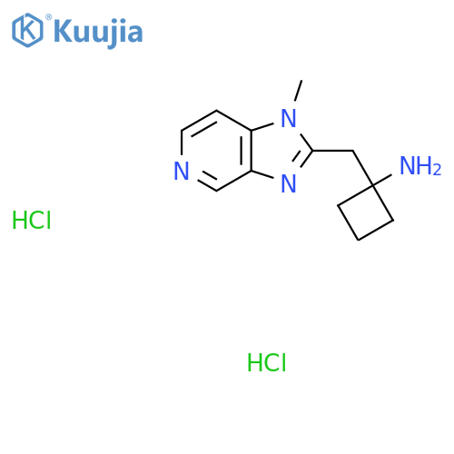 1-({1-methyl-1H-imidazo[4,5-c]pyridin-2-yl}methyl)cyclobutan-1-amine dihydrochloride structure