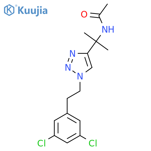 N-(2-{1-[2-(3,5-dichlorophenyl)ethyl]-1H-1,2,3-triazol-4-yl}propan-2-yl)acetamide structure