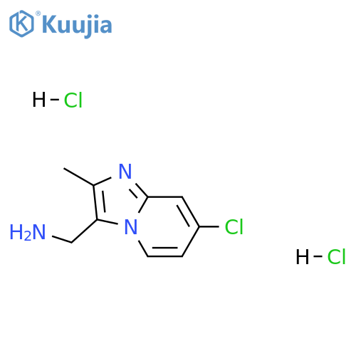 Imidazo[1,2-a]pyridine-3-methanamine, 7-chloro-2-methyl-, hydrochloride (1:2) structure