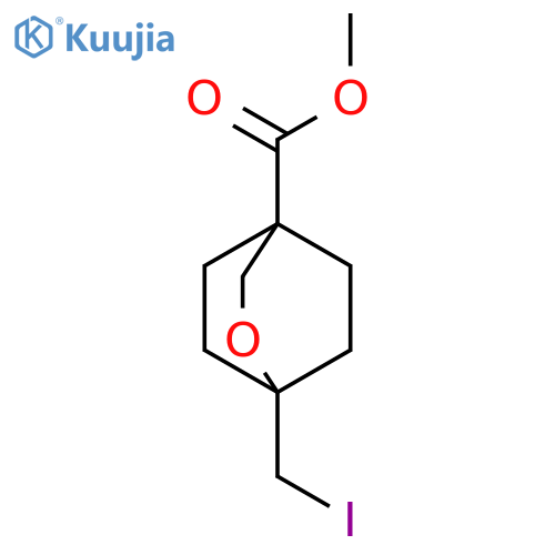 2-Oxabicyclo[2.2.2]octane-4-carboxylic acid, 1-(iodomethyl)-, methyl ester structure