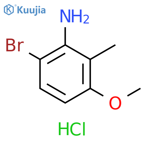 Benzenamine, 6-bromo-3-methoxy-2-methyl-, hydrochloride (1:1) structure