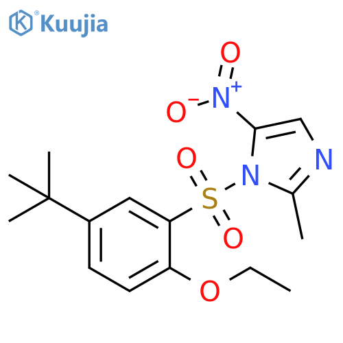1-(5-tert-butyl-2-ethoxybenzenesulfonyl)-2-methyl-5-nitro-1H-imidazole structure