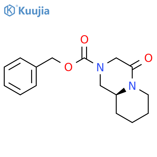 (S)-4-Oxo-octahydro-pyrido[1,2-a]pyrazine-2-carboxylic acid benzyl ester structure