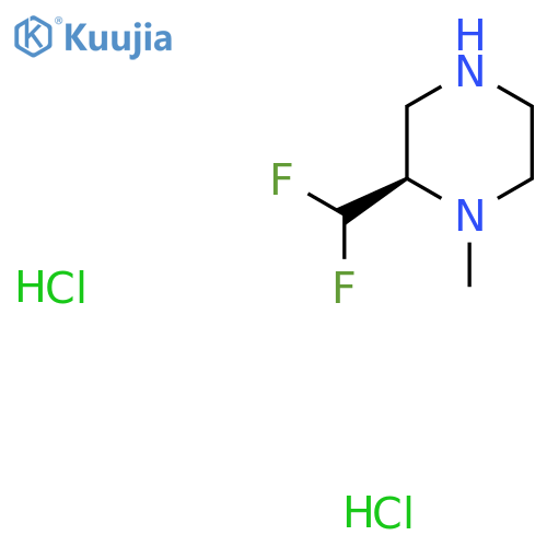 (2R)-2-(difluoromethyl)-1-methylpiperazine dihydrochloride structure