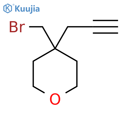 4-(Bromomethyl)-4-(prop-2-yn-1-yl)oxane structure