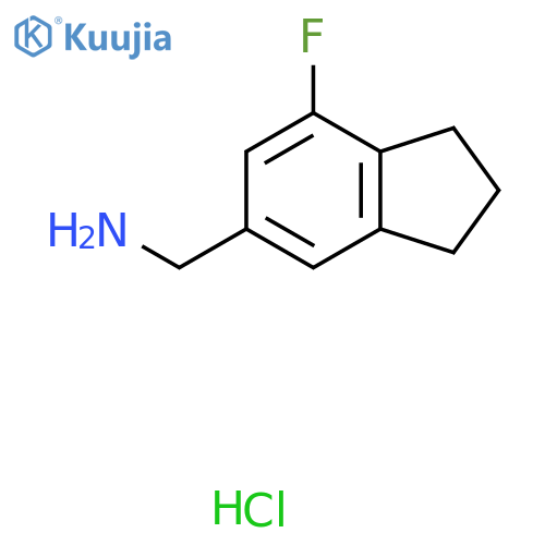 (7-Fluoro-2,3-dihydro-1H-inden-5-yl)methanamine hydrochloride structure