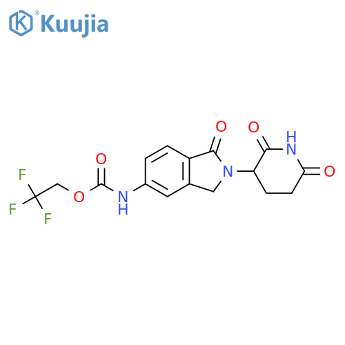2,2,2-trifluoroethyl N-[2-(2,6-dioxopiperidin-3-yl)-1-oxo-2,3-dihydro-1H-isoindol-5-yl]carbamate structure