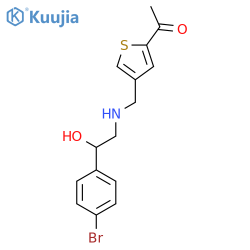 1-[4-({[2-(4-Bromophenyl)-2-hydroxyethyl]amino}methyl)thiophen-2-yl]ethan-1-one structure