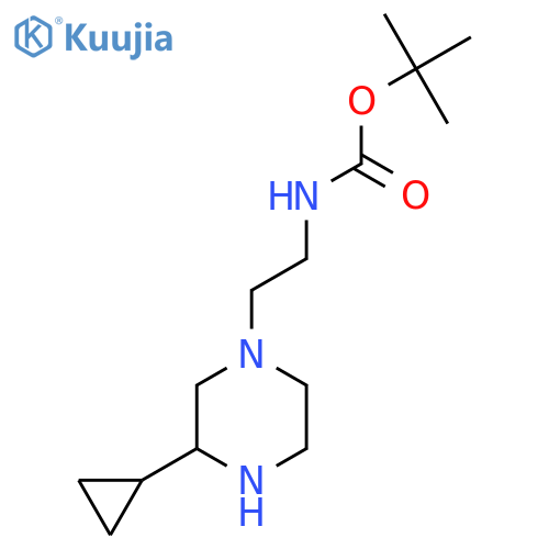 tert-butyl N-[2-(3-cyclopropylpiperazin-1-yl)ethyl]carbamate structure