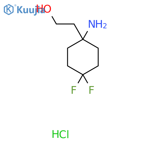 2-(1-Amino-4,4-difluorocyclohexyl)ethan-1-ol hydrochloride structure