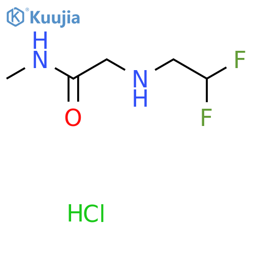 2-[(2,2-difluoroethyl)amino]-N-methylacetamide hydrochloride structure
