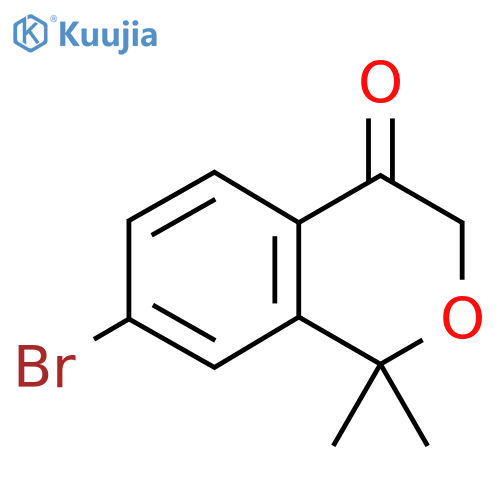 7-bromo-1,1-dimethyl-3,4-dihydro-1H-2-benzopyran-4-one structure