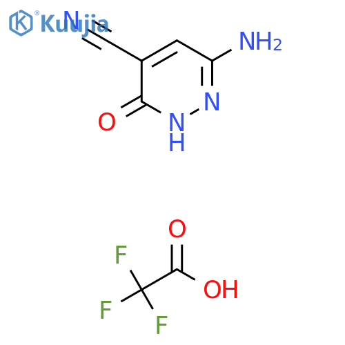 6-Amino-3-hydroxypyridazine-4-carbonitrile; trifluoroacetic acid structure