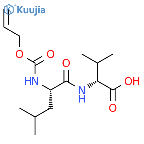 (2R)-3-methyl-2-[(2S)-4-methyl-2-{[(prop-2-en-1-yloxy)carbonyl]amino}pentanamido]butanoic acid structure