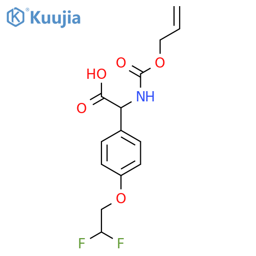 2-[4-(2,2-Difluoroethoxy)phenyl]-2-{[(prop-2-en-1-yloxy)carbonyl]amino}acetic acid structure