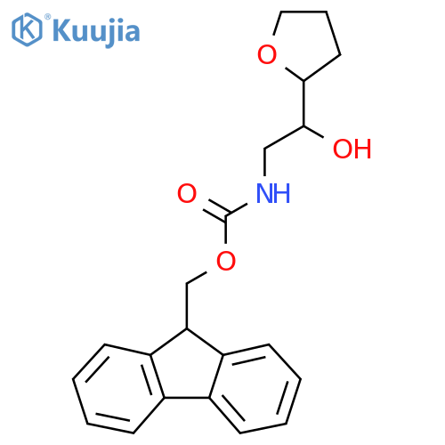 (9H-fluoren-9-yl)methyl N-[2-hydroxy-2-(oxolan-2-yl)ethyl]carbamate structure
