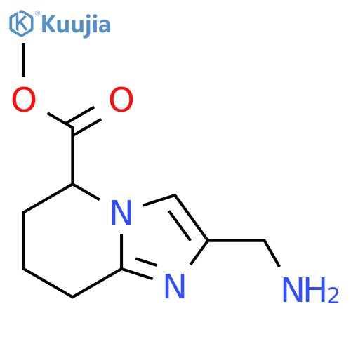 methyl 2-(aminomethyl)-5H,6H,7H,8H-imidazo[1,2-a]pyridine-5-carboxylate structure