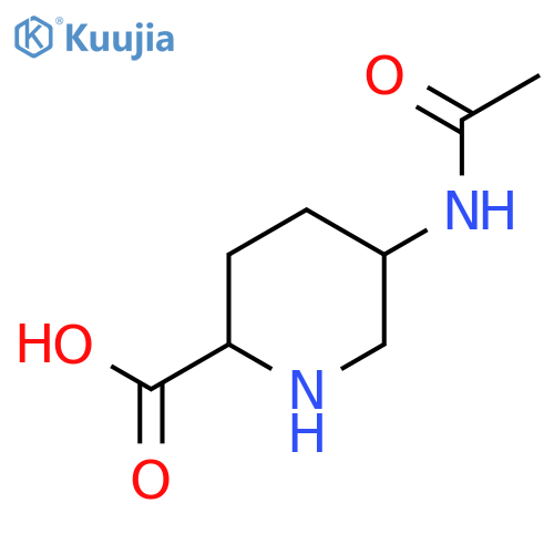 5-Acetamidopiperidine-2-carboxylic acid structure