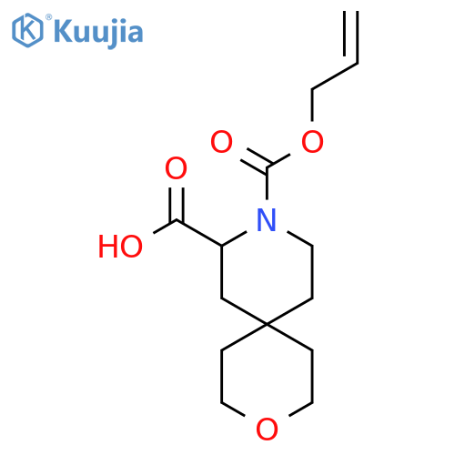 9-[(Prop-2-en-1-yloxy)carbonyl]-3-oxa-9-azaspiro[5.5]undecane-8-carboxylic acid structure