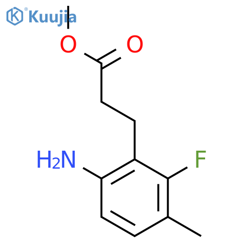 Methyl 3-(6-amino-2-fluoro-3-methylphenyl)propanoate structure