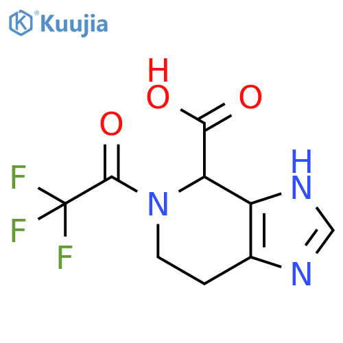 4,5,6,7-Tetrahydro-5-(2,2,2-trifluoroacetyl)-3H-imidazo[4,5-c]pyridine-4-carboxylic acid structure