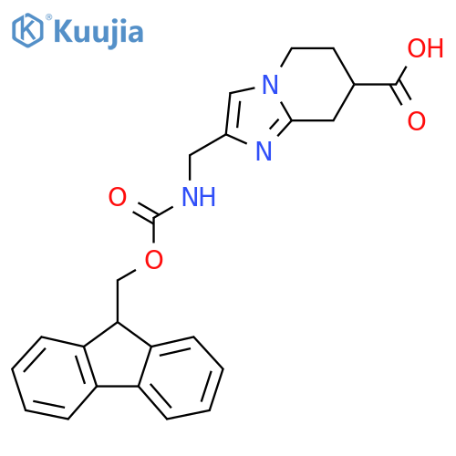 2-({(9H-fluoren-9-yl)methoxycarbonyl}amino)methyl-5H,6H,7H,8H-imidazo1,2-apyridine-7-carboxylic acid structure