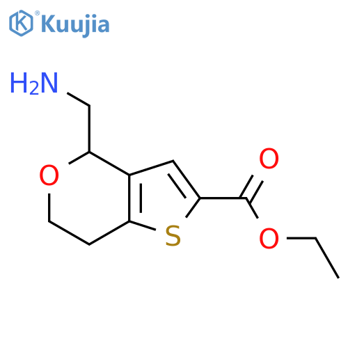 ethyl 4-(aminomethyl)-4H,6H,7H-thieno[3,2-c]pyran-2-carboxylate structure