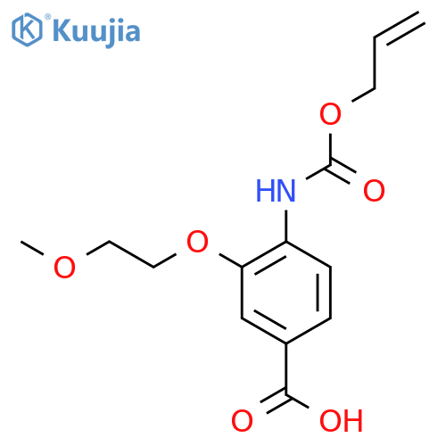 3-(2-Methoxyethoxy)-4-{[(prop-2-en-1-yloxy)carbonyl]amino}benzoic acid structure