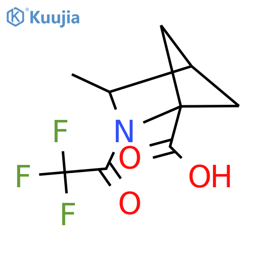 3-Methyl-2-(2,2,2-trifluoroacetyl)-2-azabicyclo[2.1.1]hexane-1-carboxylic acid structure