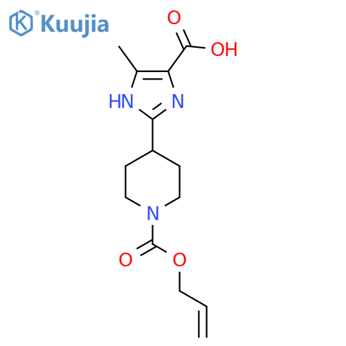 4-methyl-2-{1-[(prop-2-en-1-yloxy)carbonyl]piperidin-4-yl}-1H-imidazole-5-carboxylic acid structure